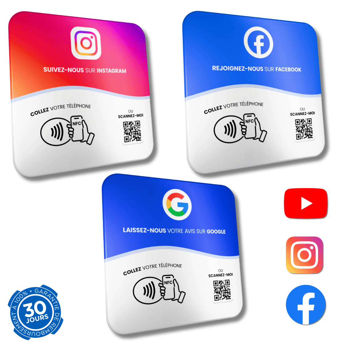 Plaque Connectée Noty1Box™ – Lien d’Avis Instantané