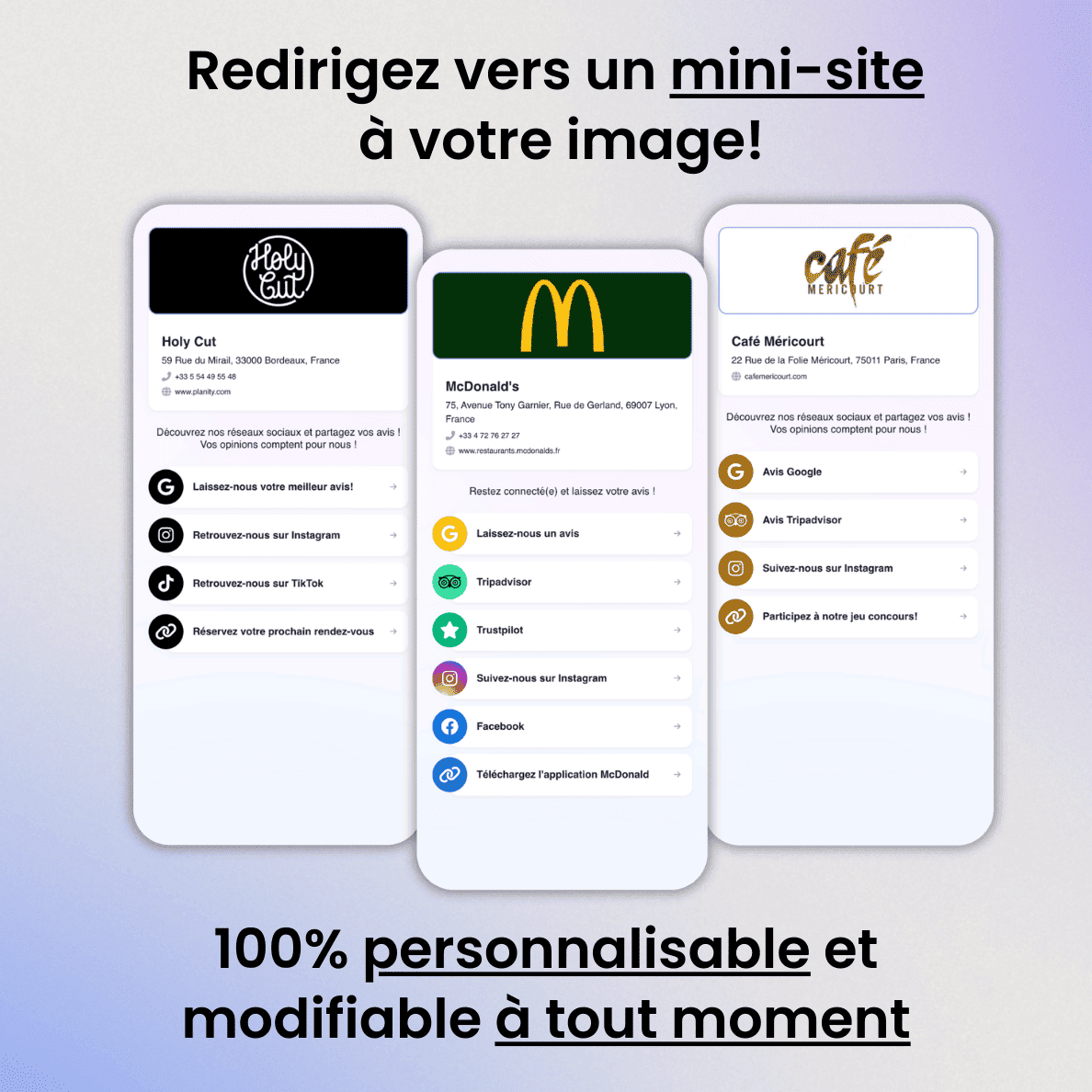 Plaque Connectée Noty1Box™ – Lien d’Avis Instantané